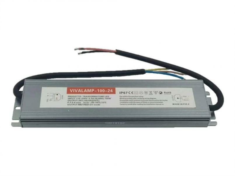 VIVALAMP TRASFORMATORE LED 100W ALIMENTATORE LED 24V DC PER STRISCIA E