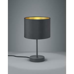Hostel lampada da tavolo paralume tessuto nero interno oro h.33cm, d.20cm 508200179