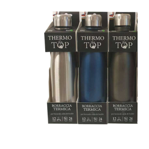 Borraccia termica  thermo top 500ml nero blu grigio - igz81