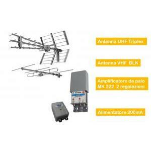 Kit antenne uhf/vhf amplificatore e alimentatore m52180131