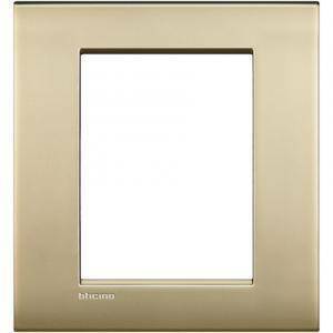 Livinglight air placca 3+3 moduli colore oro satinato lnc4826of