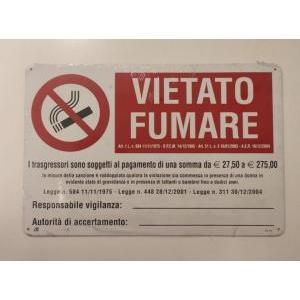 Cartello alluminio  vietato fumare- ef3554