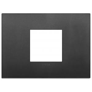 Placca  arkè 2 moduli - in tecnopolimero colore nero 19652.71