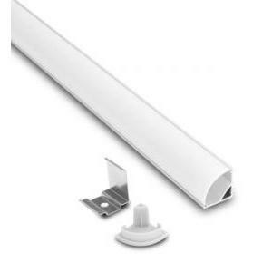 Profilo alluminio 2m per striscia led opale barra/strip/22/s