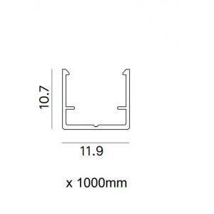 Profilo alluminio 1m per striscia led fl03 profilo/fl03