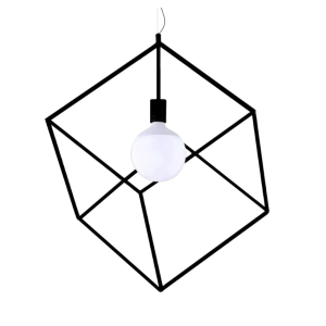 Sospensione  cube 1xe27 max 40w nero - 6693n