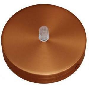 Kit rosone cilindrico in metallo diametro 12 cm 1 foro rame satinato krm57fcras