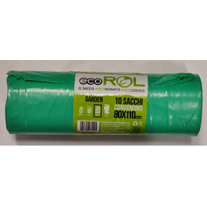 Sacchi pattumiera so.di.fer 80x110cm 130lt verde 10pz - 55515