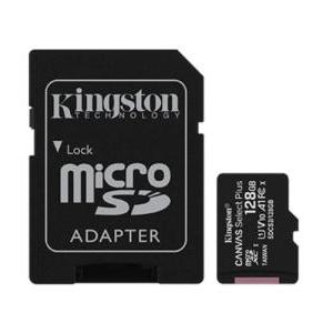 Scheda micro sd kingston canvas select plus 128gb con adattatore sd-sdcs2128gb