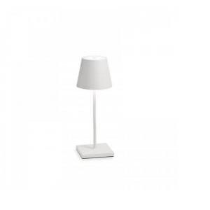 Lampada poldina mini pro  ld0320b3- da tavolo-ricaricabile-bianco