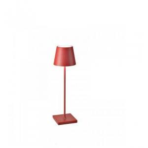 Lampada poldina pro  ld0340f3-da tavolo-ricaricabile-rosso
