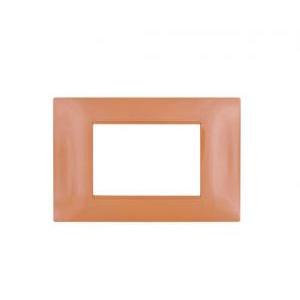Placca tecnopolimero gem compatibile vimar plana 14653.48 3 moduli arancione - 6003-16