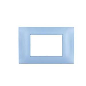 Placca tecnopolimero gem compatibile vimar plana 3 moduli carta da zucchero - 6003-22