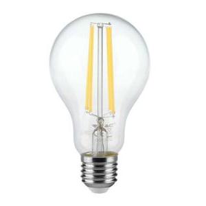 V-TAC SKU 217458  LAMPADINA LED E27 12W A70 FILAMENTO TRASPARENTE VT-2133  BIANCO CALDO