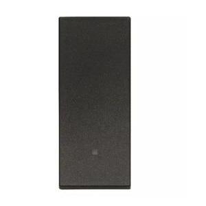 Pulsante allineato  linea 1p no 10a illuminabile-nero- 30008.g
