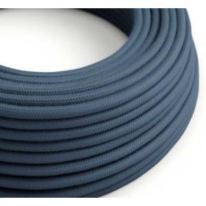 Cavo tessile al metro creative-cables in cotone grigio pietra rc30 2x0,75mm - xz2rc30