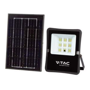 Kit pannello solare e proiettore led  400 lumen 4000k ip65 vt-55050 - 6965