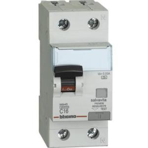 Interruttore magnetotermico  btdin 1p+n 16a 230vac - ga8813a16