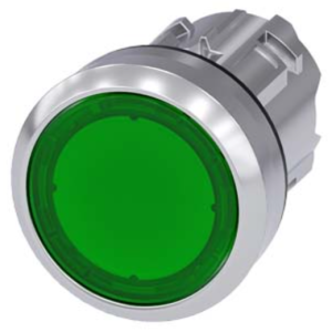 Pulsante piatto luminoso  22mm verde - 3su10510ab400aa0