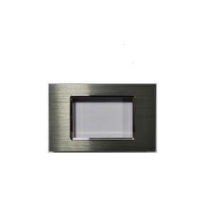 Placca in alluminio 3 moduli  joy compatibile con bticino matix platino - m5003ll-4