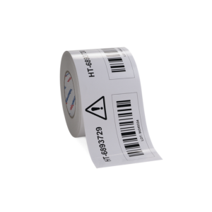 Nastro adesivo con etichette  da 1m bianco lucido - 596-12171/1mt