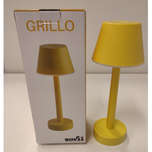 Lampada da tavolo led ricaricabile  grillo 3w 3000k giallo - 97901/01