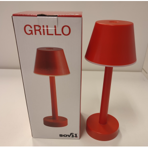 Lampada da tavolo led ricaricabile  grillo 3w 3000k rosso - 97901/03
