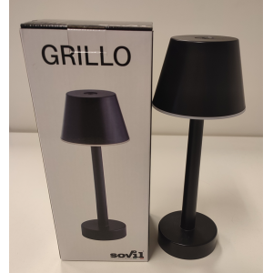 Lampada da tavolo led ricaricabile  grillo 3w 3000k nero - 97901/06