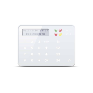Tastiera di comando per centrali  135x95x10mm 21 tasti bianco - essenza