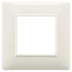 Plana placca 2 moduli colore bianco granito 14642.06