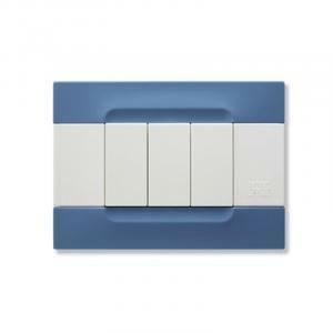 Kadra tecnopolimero serie bianca colore azzurro atene 3 moduli 10803.b.16