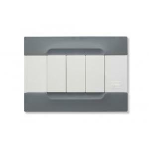 Kadra placca tecnopolimero colore grigio berlino 3 moduli serie bianca 10803.b.07