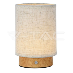 Lampada da tavolo led  ricaricabile con usb 3w 3000k colore beige vt-7569 -  23090