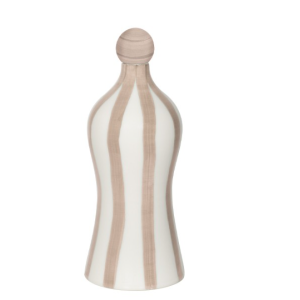 Bottiglia in ceramica  lido per poldina stopper righe sabbia - rig1507