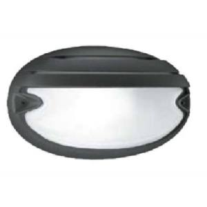 Plafoniera  sbp ovale da esterno con griglia nero - 005787