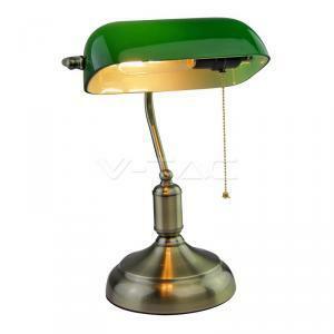 Lampada da tavolo colore bronzo verde attacco e27  3912