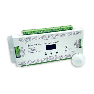 Controller sequenziale 32 canali per illuminazione scale e percorsi 5-24v dc con sensori ir  - cts100