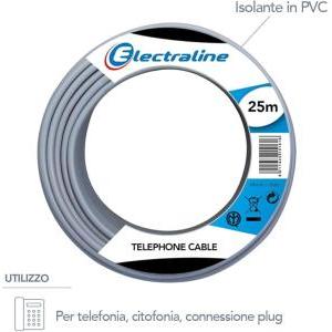 Cavo telefonico citofonico pvc 25 m 1coppia+t  - 14001