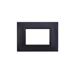 Placca quadrata 3 posti acciaio scuro elettroit - ln89307