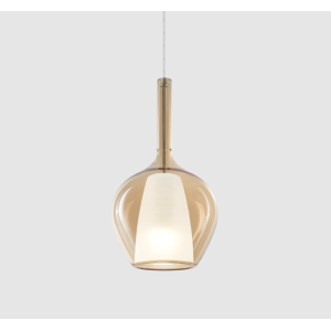 Lampadario  a sospensione kalique con attacco e27 ambra - 359885