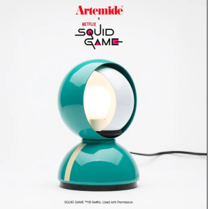 Lampada da tavolo  eclisse “player” ø12 cm verde edizione limitata squid game - s0028010asg3