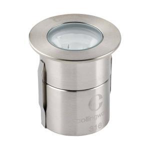 Incasso led tondo inox esterno 2w 4000k pavimento nobile gl019rss40f