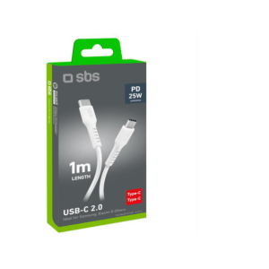 Cavo usb type-c 2.0 1 metro bianco  tecabletcc10w ricarica rapida