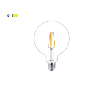 Lampadina led filament e27 g120 dimmabile 806lm  philedgl60dg3
