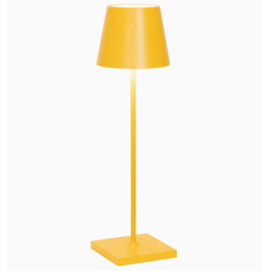 Lampada da tavolo  poldina ricaricabile dimmerabile ocra con luce calda 2200–2700–3000k - ld0340h3