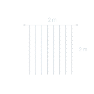 Tenda luminosa 400 led rgb ip44 2x2 metri  14125025