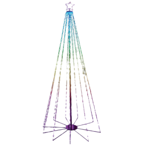 Albero di natale led rgb 180 cm effetto smart  14125032