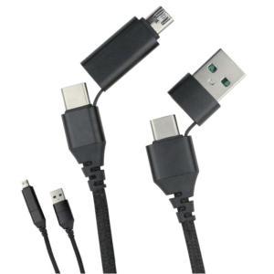 Cavo  ic intracom usb-c™ / usb-a / micro usb 1.2m nero - 255175