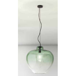 Lampada a sospensione vetro verde design moderno  6667 ve