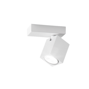 Faretto orientabile in alluminio bianco 12x6 cm  8170 b ideale per interni